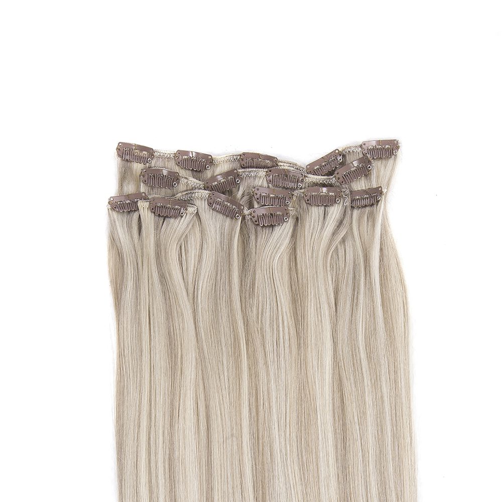 Clip On Extensions - Mørkblond & Lys Askblond 16" 60% rabat