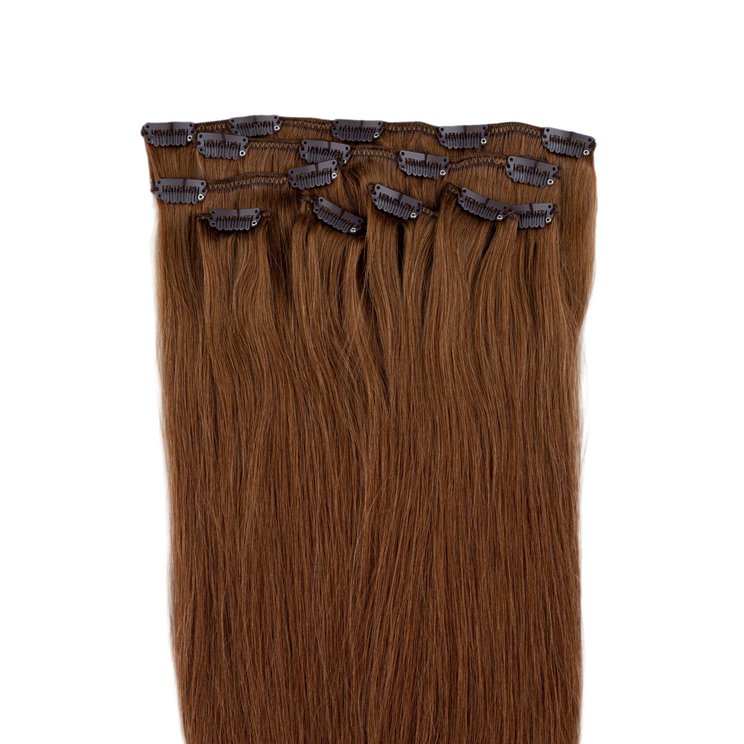 Clip On Extensions - Rødbrun Tilbud!
