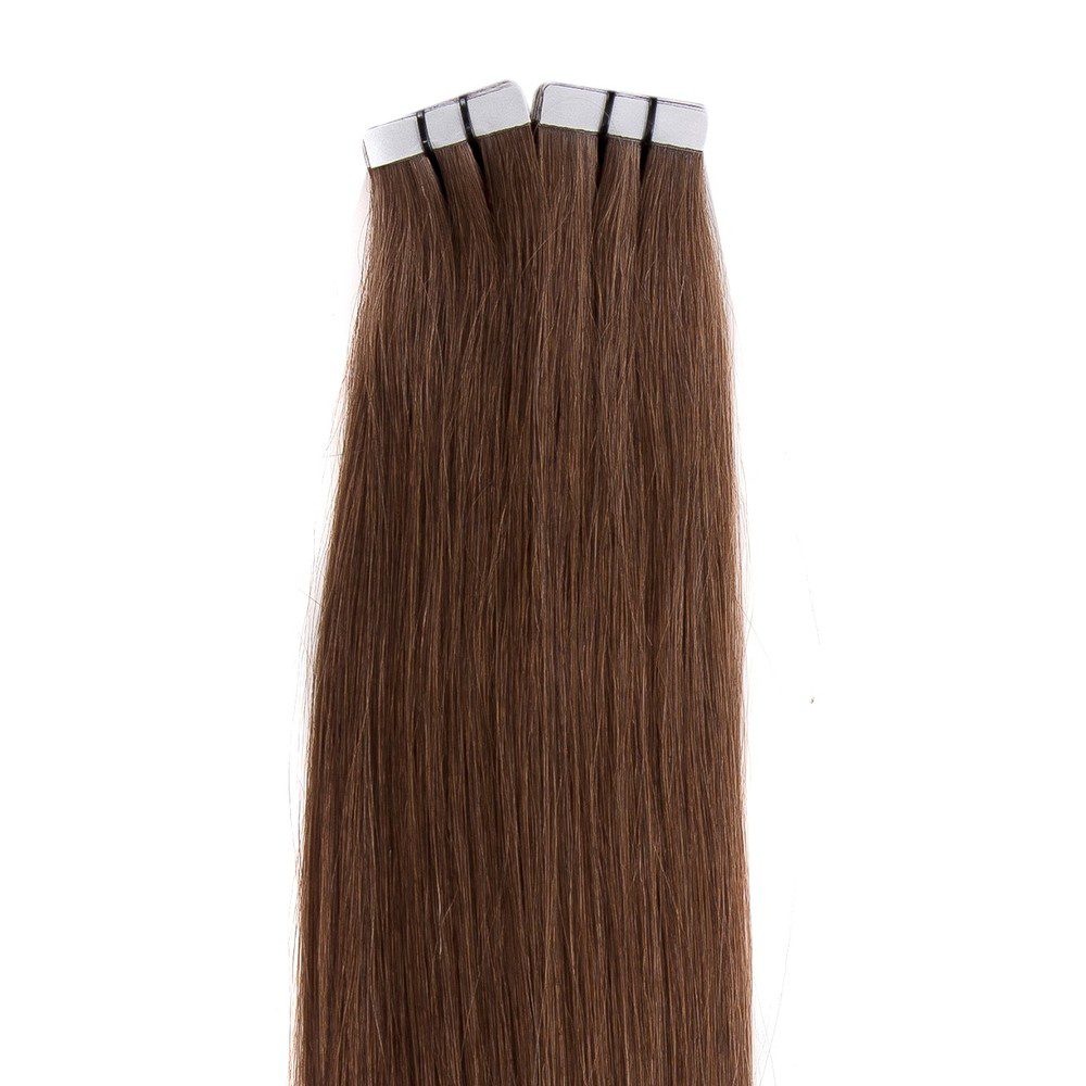 Tape Extensions i Kastanje - Mørkebrunt Hår
