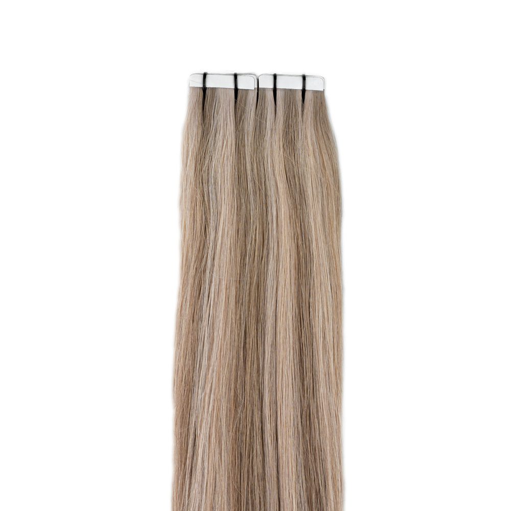 Tape Extensions Mix - Mørk Askbrun & Mørkblond 50 cm