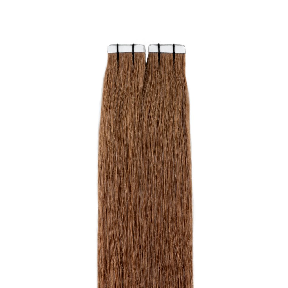 Tape Extensions i Rødbrun - Skab Dit Drømmehår!